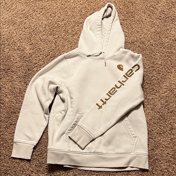 Carhartt Off-White Hoodie with Logo - Picture 2 of 4